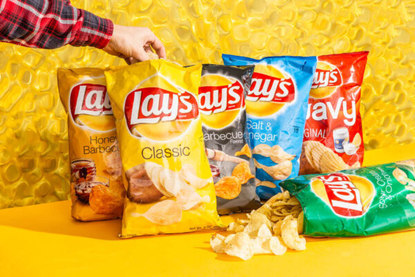 Frito-Lay reminded a group of ruffles potato chips above a mixture of flavors